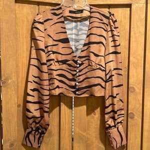 Tiger print corset top